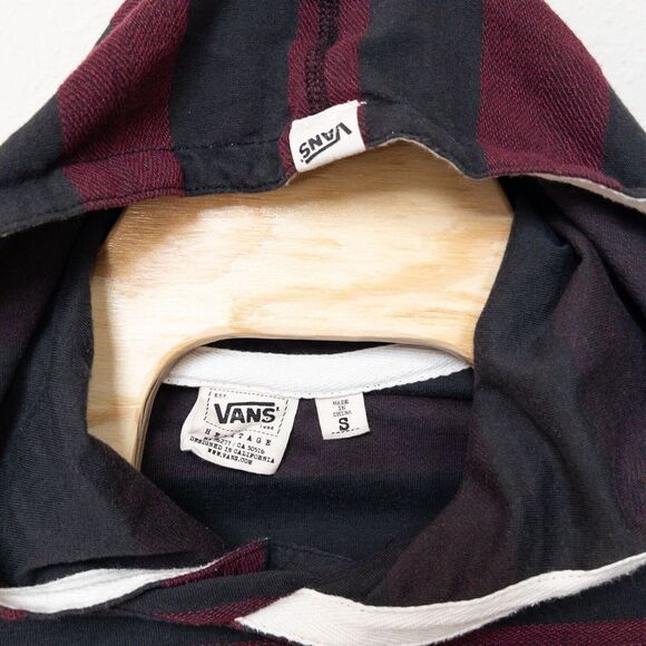 Vans Hoodie‎ Maroon & Black Small Front Pocket - Picture 2 of 10